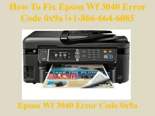 how to fix epson wf 3040 error code 0x9a