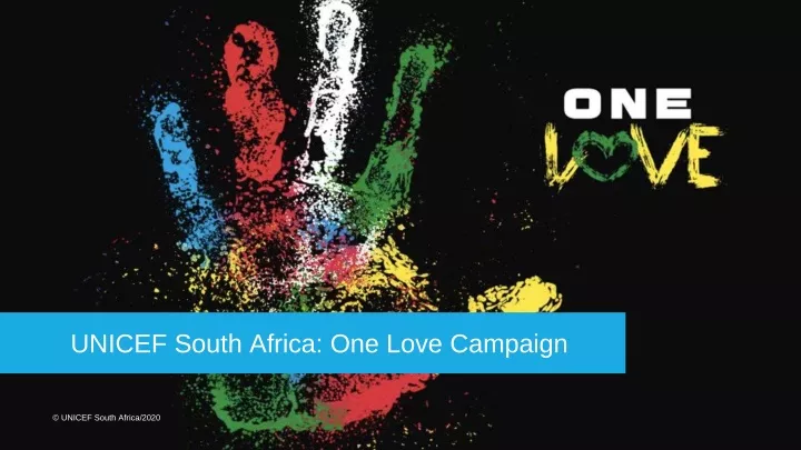 unicef south africa one love campaign