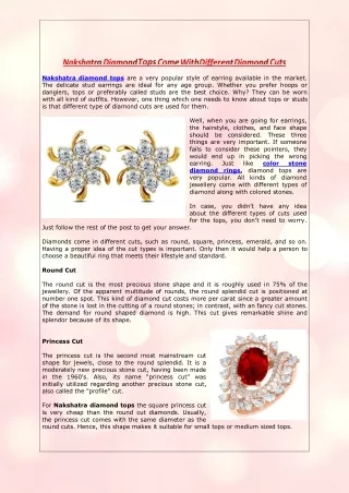 nakshatra diamond tops are a very popular style
