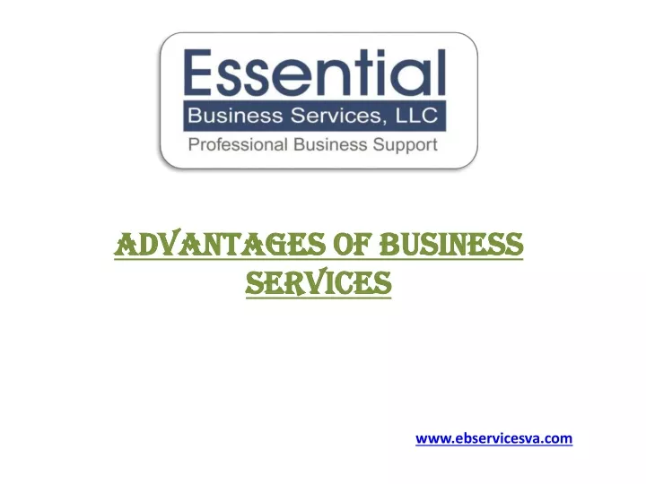 advantages of business services