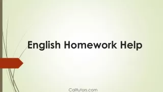 English Homework Help