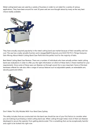 How Technology Is Changing How We Treat Bandsaw Brisbane