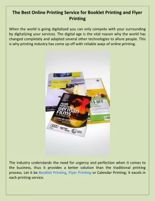 the best online printing service for booklet