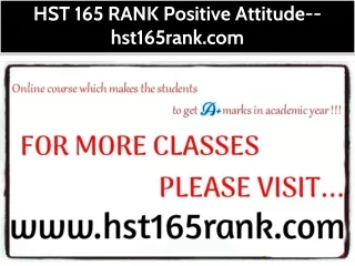 HST 165 RANK Positive Attitude--hst165rank.com
