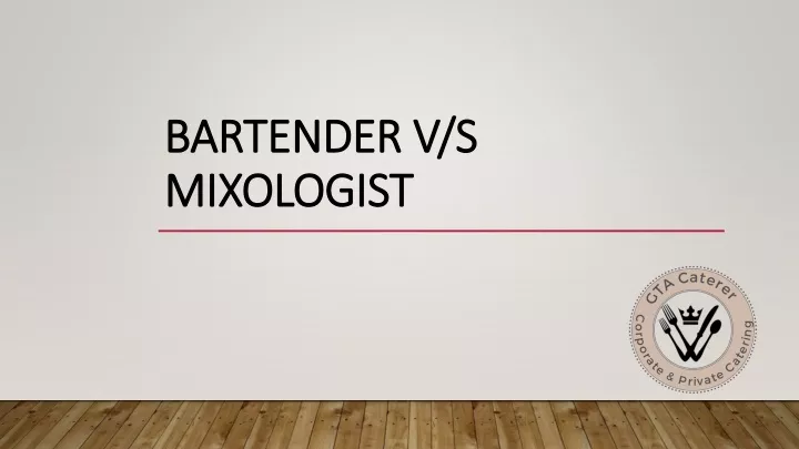 bartender v s mixologist