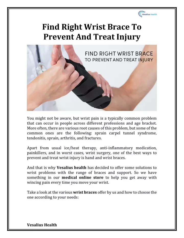 find right wrist brace to prevent and treat injury
