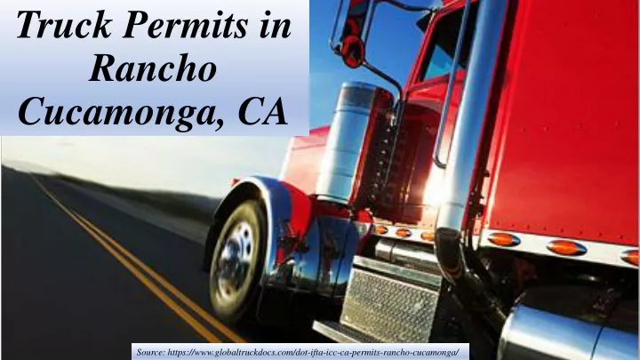 truck permits in rancho cucamonga ca