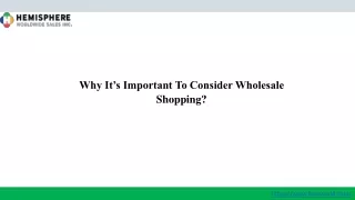 why it s important to consider wholesale shopping