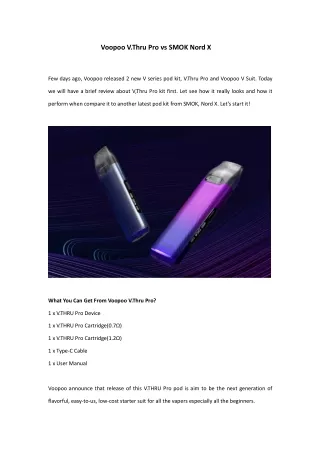 voopoo v thru pro vs smok nord x