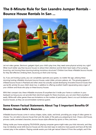 Forget Bounce House Rentals: 10 Reasons Why You No Longer Need It