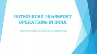 outsourced transport operations in india