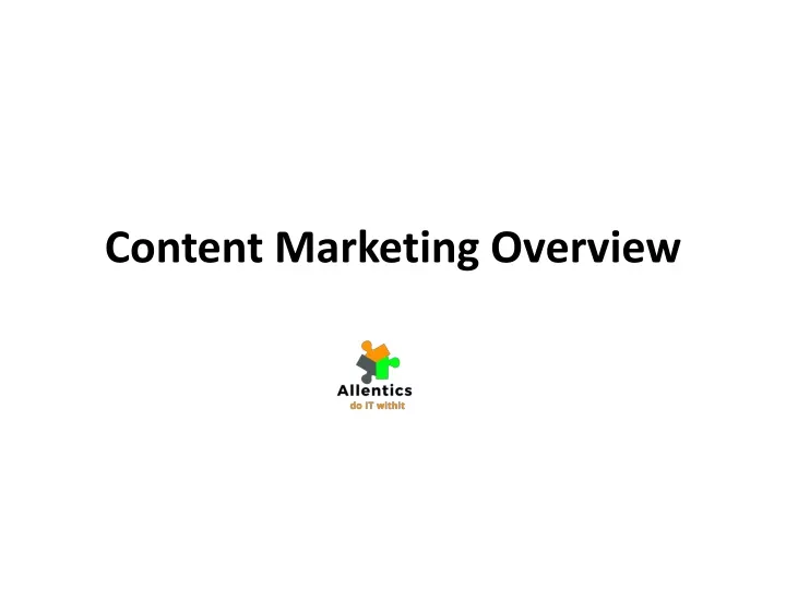 content marketing overview