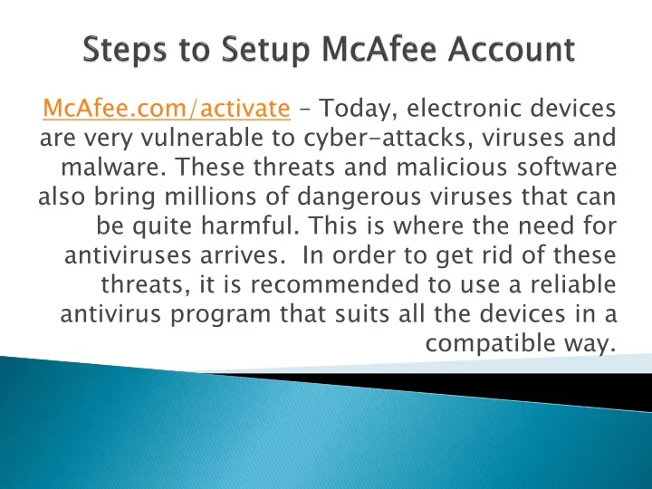 mcafee com activate today electronic devices