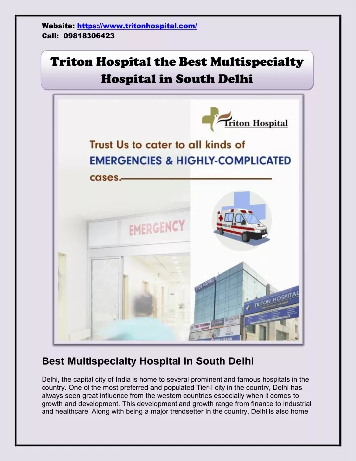 website https www tritonhospital com call