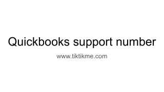 Quickbooks support number