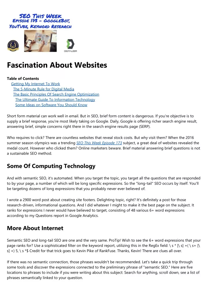 fascination about websites