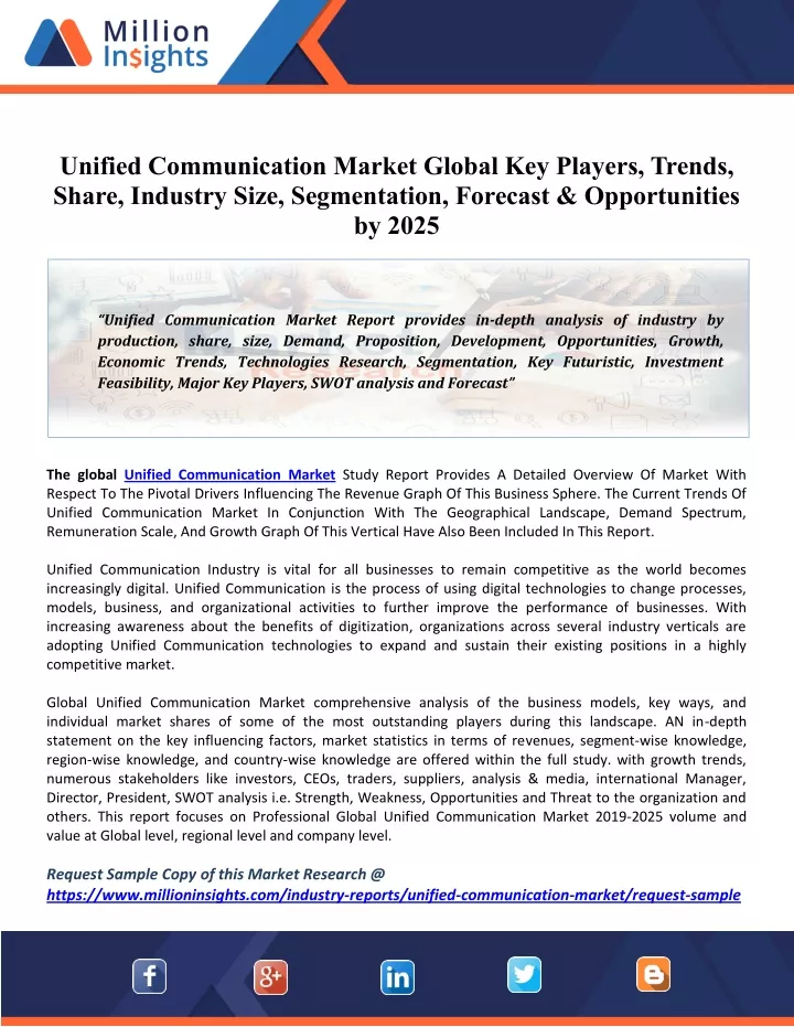 unified communication market global key players