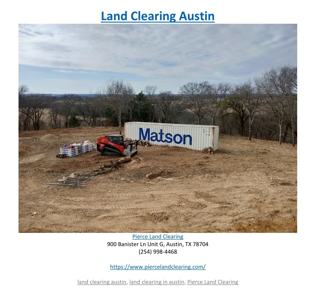 PPT - Land Clearing Austin PowerPoint Presentation, free download - ID ...
