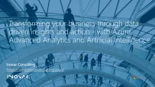 Transforming your business through data driven insights and action with Azure