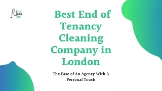 Right End of Tenancy Cleaning Service in London | West Clean Ltd