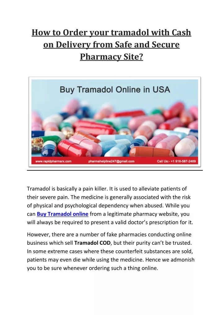 how to order your tramadol with cash on delivery
