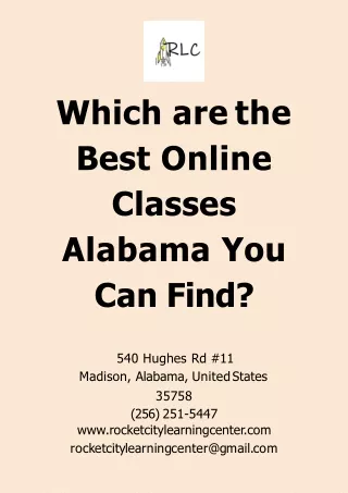 Which are the Best Online Classes Alabama You Can Find?