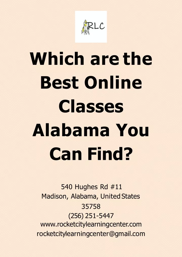 which are the best online classes alabama