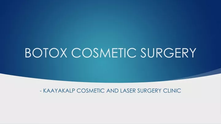 botox cosmetic surgery