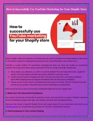 how to successfully use youtube marketing