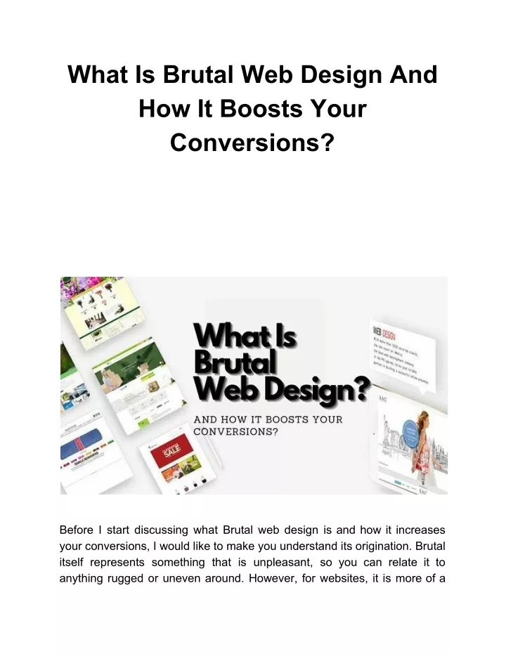 what is brutal web design and how it boosts your