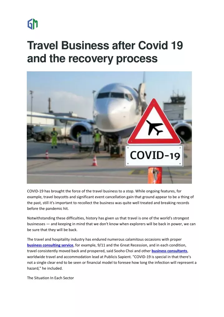 travel business after covid 19 and the recovery