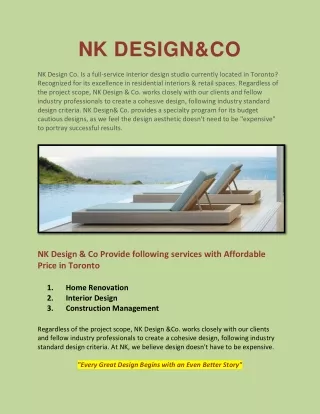 NK Design & Co - Affordable Interior Design Company in toronto