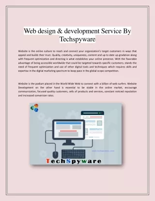 Web design & development Service By Techspyware