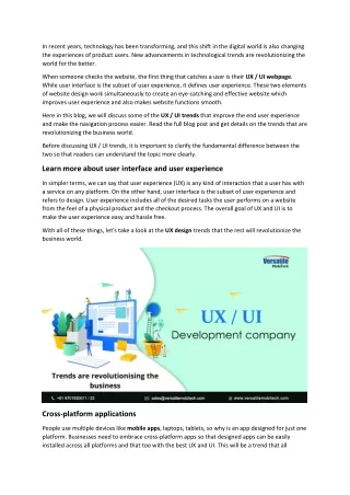 in recent years technology has been transforming