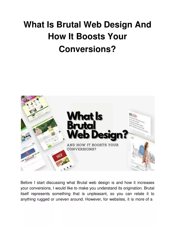 what is brutal web design and how it boosts your conversions