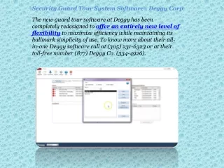 security guard tour system software deggy corp