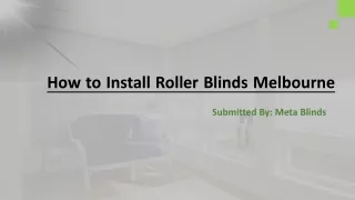 how to install roller blinds melbourne