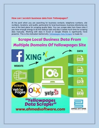 how can i scratch business data from yellowpages