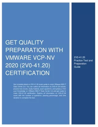get quality preparation with vmware vcp nv 2020