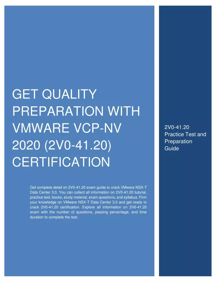get quality preparation with vmware vcp nv 2020