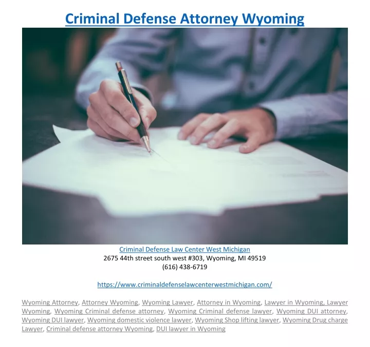 criminal defense attorney wyoming