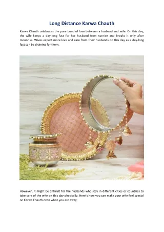 long distance karwa chauth