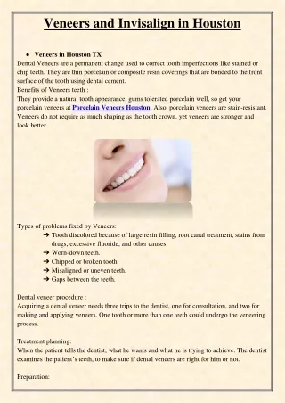 veneers and invisalign in houston veneers