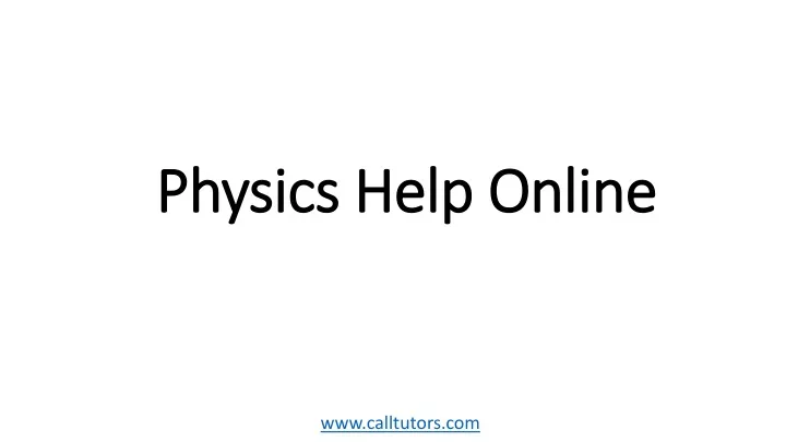 physics help online