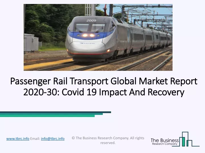 passenger rail transport global market report 2020 30 covid 19 impact and recovery