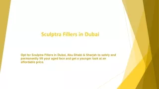 sculptra fillers in dubai
