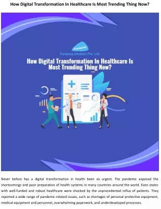 how digital transformation in healthcare is most