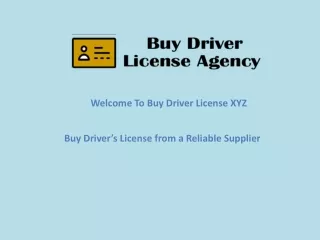 Buy Driver’s License from a Reliable Supplier