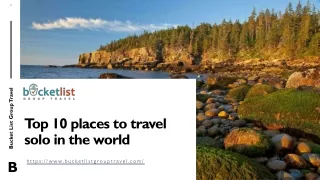 Top 10 places to travel solo in the world