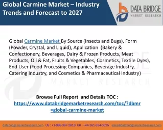 global carmine market industry trends